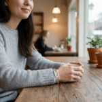 Zauberhaftes Armband Silber oder Weiß Röhrchen Armband mit Muschelkernperlen – Bild 7