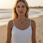 Kurzkette "Fillory" aus Jaderondellen – Bild 3