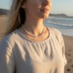 Kurzkette "Silesian" aus Jaderondellen – Bild 4