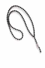 Leichte Halblange Onyx Y Halskette 925er Silber Fu Dog Foo Dog – Bild 3