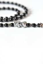 Leichte Halblange Onyx Y Halskette 925er Silber Fu Dog Foo Dog – Bild 5