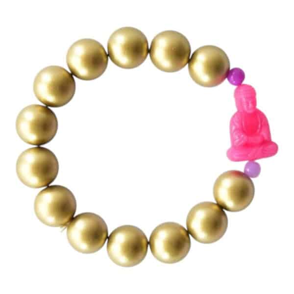 Buddha Armband Gold und Neon – Bild 5