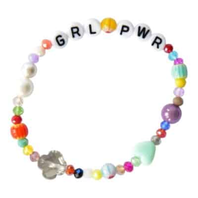 Affirmations Armband bunte Glasperlen Millefiori – Bild 4