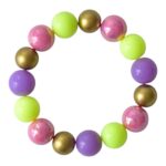 5 Varianten! Armband Miami Beach Gold Bunter Kugelmix – Bild 7