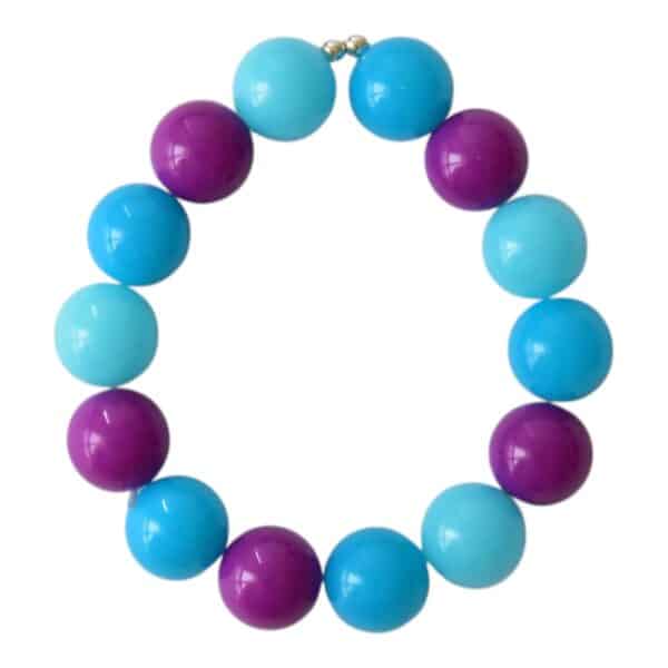 5 Varianten! Armband Miami Beach Gold Bunter Kugelmix – Bild 8