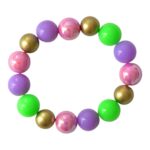 5 Varianten! Armband Miami Beach Gold Bunter Kugelmix – Bild 5