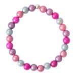 Silberkugel Farbverlauf Buntes Miracle Bead  Armband – Bild 6