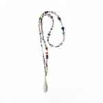 Halskette mit  weißem Achat Tropfen und Opal – Bild 10