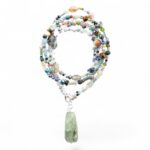 Halskette mit  großem Phrenit Tropfen – Bild 8