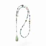 Halskette mit  großem Phrenit Tropfen – Bild 4