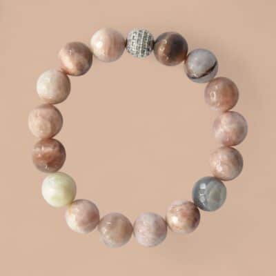 Sonnenstein Armband große facettierte Kugeln