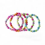 Silberkugel Farbverlauf Buntes Miracle Bead  Armband – Bild 2