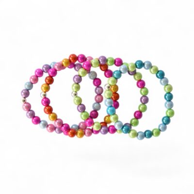 Silberkugel Farbverlauf Buntes Miracle Bead  Armband – Bild 2