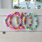 Silberkugel Farbverlauf Buntes Miracle Bead  Armband