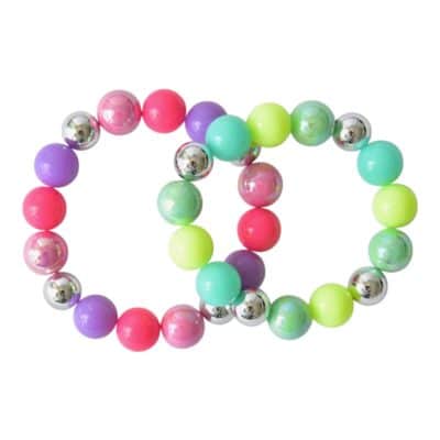 Armband Miami Beach Silber Bunter Kugelmix