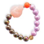 Buddha Armband mit bauchigem Buddha in Rosa