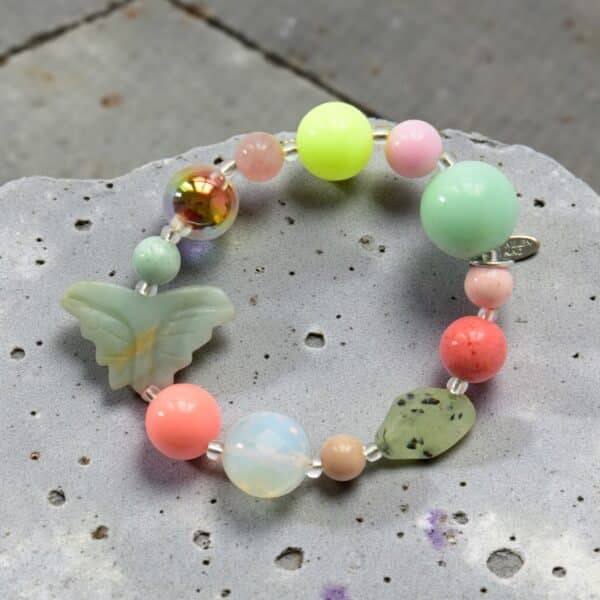 Amazonit Schmetterling Edelstein Harz Mix Achat Scheibe – Bild 4