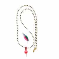 Ocean Spirit Kette - Black Pearl loves pink Fish – Bild 2