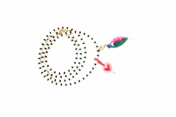 Ocean Spirit Kette - Black Pearl loves pink Fish – Bild 4