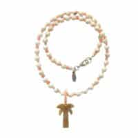 Palm Aura - Brauner Achat Jaspis Kette – Bild 2