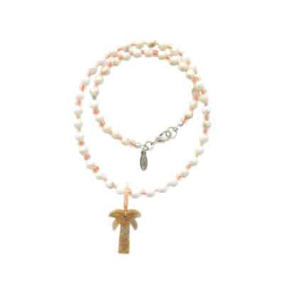 Palm Aura - Brauner Achat Jaspis Kette