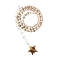 Kette Ama Horn mit Gliederkette - Beiger Fossil Jaspis – Bild 7