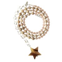Kette Ama Horn mit Gliederkette - Beiger Fossil Jaspis – Bild 6