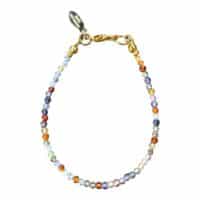 Stylisches Zirkonia Armband "Sofia" - Regenbogen  Gold