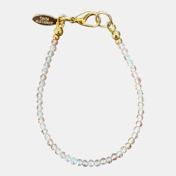 Stylisches Zirkonia Armband "Sofia" - Beige Gold – Bild 5