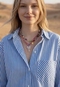 Palm Aura - Rosenquarz Kette – Bild 2