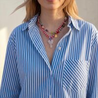 Palm Aura - Rosenquarz Kette – Bild 3