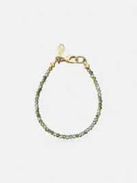Stylisches Zirkonia Armband "Sofia" - Olivgrün Gold – Bild 2