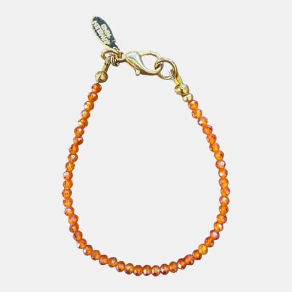 Stylisches Zirkonia Armband "Sofia" - Orange Gold – Bild 5