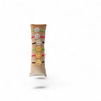Smiley Armband aus vergoldetem Silber und Stoffkordel – Bild 4