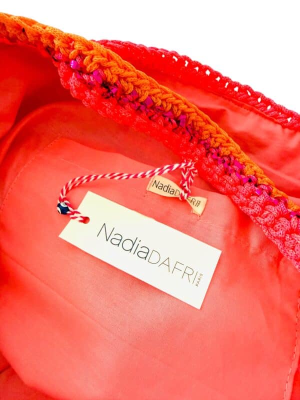 Einzelstück ILKNUR L Neon Pink  ORIGINAL NADIA  DAFRI Paris  handgefertigte Designer Handtasche Bag Luxus Neon Pink Rosa UNIKAT unique – Bild 3