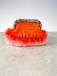 Einzelstück TUY Clutch NEON ORANGE Pink Original NADIA  DAFRI Paris  handgefertigte Designer Handtasche Bag Luxus Bunt  UNIKAT (Kopie) – Bild 6