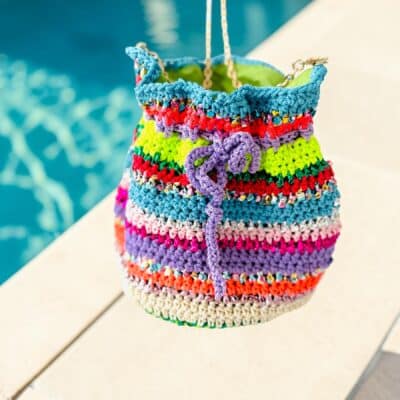 Einzelstück FERIAH PURSE Original NADIA  DAFRI Paris handgefertigte Designer Handtasche Bag Luxus Bunt