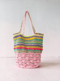Einzelstück ROSA PASTELL MIDYE BAG Original NADIA  DAFRI Paris handgefertigte Designer Handtasche Bag Luxus ROSA – Bild 6