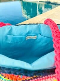 Einzelstück BASKET S Original NADIA  DAFRI Paris handgefertigte Designer Handtasche Bag Luxus Dunkelblau Neon Pink UNIKAT – Bild 9