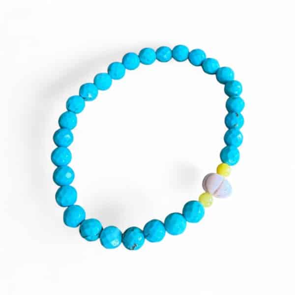Pures Edelstein Armband "JIL" Türkis mit Rosa Opal Melone – Bild 6